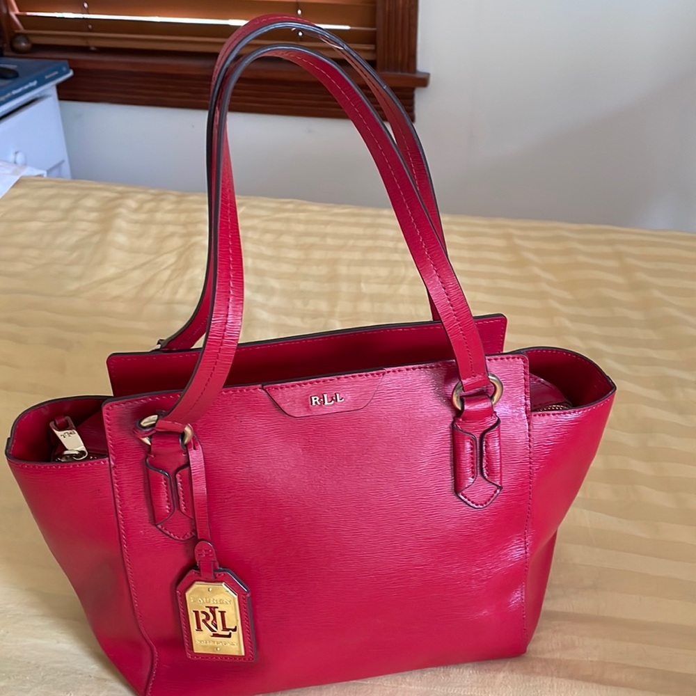Authentic Lauren; Ralph Lauren red letter bag❣️